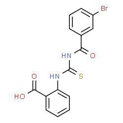 ChemSpider 2D Image | 2-{[(3-Bromobenzoyl)carbamothioyl]amino}benzoic acid | C15H11BrN2O3S