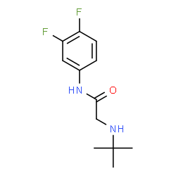 ChemSpider 2D Image | N-(3,4-Difluorophenyl)-N~2~-(2-methyl-2-propanyl)glycinamide | C12H16F2N2O
