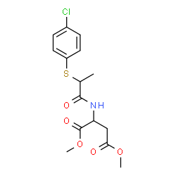 ChemSpider 2D Image | Dimethyl N-{2-[(4-chlorophenyl)sulfanyl]propanoyl}aspartate | C15H18ClNO5S