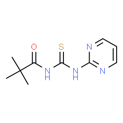 ChemSpider 2D Image | 2,2-Dimethyl-N-(2-pyrimidinylcarbamothioyl)propanamide | C10H14N4OS