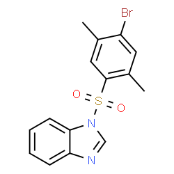 ChemSpider 2D Image | 1-[(4-Bromo-2,5-dimethylphenyl)sulfonyl]-1H-benzimidazole | C15H13BrN2O2S