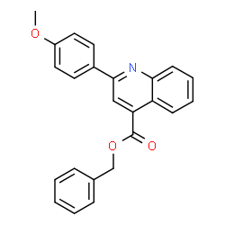 ChemSpider 2D Image | Benzyl 2-(4-methoxyphenyl)-4-quinolinecarboxylate | C24H19NO3