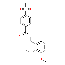 ChemSpider 2D Image | 2,3-Dimethoxybenzyl 4-(methylsulfonyl)benzoate | C17H18O6S