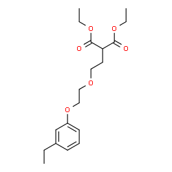 ChemSpider 2D Image | Diethyl {2-[2-(3-ethylphenoxy)ethoxy]ethyl}malonate | C19H28O6