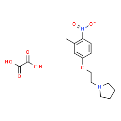 ChemSpider 2D Image | 1-[2-(3-Methyl-4-nitrophenoxy)ethyl]pyrrolidine ethanedioate (1:1) | C15H20N2O7