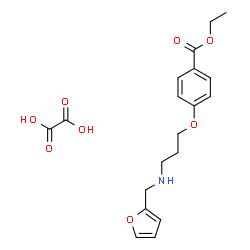 ChemSpider 2D Image | Ethyl 4-{3-[(2-furylmethyl)amino]propoxy}benzoate ethanedioate (1:1) | C19H23NO8