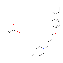 ChemSpider 2D Image | 1-[4-(4-sec-Butylphenoxy)butyl]-4-methylpiperazine ethanedioate (1:1) | C21H34N2O5