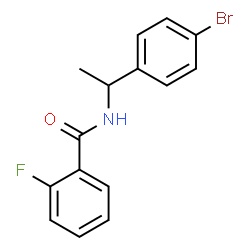 ChemSpider 2D Image | N-[1-(4-Bromophenyl)ethyl]-2-fluorobenzamide | C15H13BrFNO