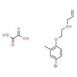ChemSpider 2D Image | N-[2-(4-Bromo-2-methylphenoxy)ethyl]-2-propen-1-amine ethanedioate (1:1) | C14H18BrNO5