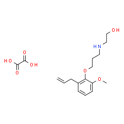 ChemSpider 2D Image | 2-{[3-(2-Allyl-6-methoxyphenoxy)propyl]amino}ethanol ethanedioate (1:1) | C17H25NO7
