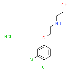 ChemSpider 2D Image | 2-{[2-(3,4-Dichlorophenoxy)ethyl]amino}ethanol hydrochloride (1:1) | C10H14Cl3NO2