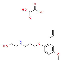 ChemSpider 2D Image | 2-{[3-(2-Allyl-4-methoxyphenoxy)propyl]amino}ethanol ethanedioate (1:1) | C17H25NO7