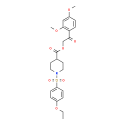 ChemSpider 2D Image | 2-(2,4-Dimethoxyphenyl)-2-oxoethyl 1-[(4-ethoxyphenyl)sulfonyl]-4-piperidinecarboxylate | C24H29NO8S