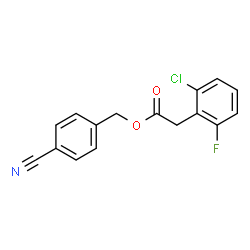 ChemSpider 2D Image | 4-Cyanobenzyl (2-chloro-6-fluorophenyl)acetate | C16H11ClFNO2