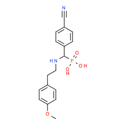 ChemSpider 2D Image | [(4-Cyanophenyl){[2-(4-methoxyphenyl)ethyl]amino}methyl]phosphonic acid | C17H19N2O4P