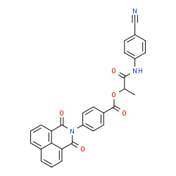 ChemSpider 2D Image | 1-[(4-Cyanophenyl)amino]-1-oxo-2-propanyl 4-(1,3-dioxo-1H-benzo[de]isoquinolin-2(3H)-yl)benzoate | C29H19N3O5
