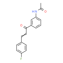 ChemSpider 2D Image | N-{3-[3-(4-Fluorophenyl)acryloyl]phenyl}acetamide | C17H14FNO2