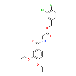 ChemSpider 2D Image | 3,4-Dichlorobenzyl N-(3,4-diethoxybenzoyl)glycinate | C20H21Cl2NO5