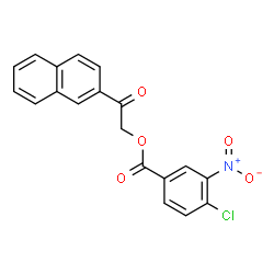 ChemSpider 2D Image | 2-(2-Naphthyl)-2-oxoethyl 4-chloro-3-nitrobenzoate | C19H12ClNO5