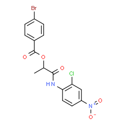 ChemSpider 2D Image | 1-[(2-Chloro-4-nitrophenyl)amino]-1-oxo-2-propanyl 4-bromobenzoate | C16H12BrClN2O5
