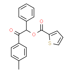 ChemSpider 2D Image | 2-(4-Methylphenyl)-2-oxo-1-phenylethyl 2-thiophenecarboxylate | C20H16O3S