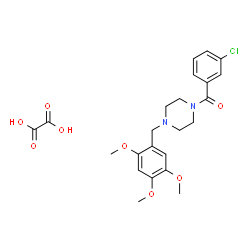 ChemSpider 2D Image | (3-Chlorophenyl)[4-(2,4,5-trimethoxybenzyl)-1-piperazinyl]methanone ethanedioate (1:1) | C23H27ClN2O8