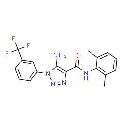 ChemSpider 2D Image | 5-Amino-N-(2,6-dimethylphenyl)-1-[3-(trifluoromethyl)phenyl]-1H-1,2,3-triazole-4-carboxamide | C18H16F3N5O