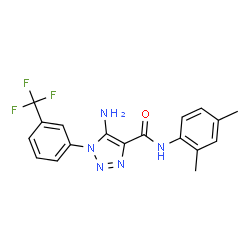 ChemSpider 2D Image | 5-Amino-N-(2,4-dimethylphenyl)-1-[3-(trifluoromethyl)phenyl]-1H-1,2,3-triazole-4-carboxamide | C18H16F3N5O