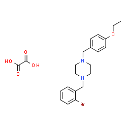 ChemSpider 2D Image | 1-(2-Bromobenzyl)-4-(4-ethoxybenzyl)piperazine ethanedioate (1:1) | C22H27BrN2O5