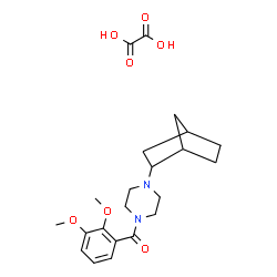 ChemSpider 2D Image | [4-(Bicyclo[2.2.1]hept-2-yl)-1-piperazinyl](2,3-dimethoxyphenyl)methanone ethanedioate (1:1) | C22H30N2O7