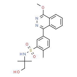 ChemSpider 2D Image | N-(1-Hydroxy-2-methyl-2-propanyl)-5-(4-methoxy-1-phthalazinyl)-2-methylbenzenesulfonamide | C20H23N3O4S