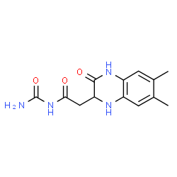 ChemSpider 2D Image | N-Carbamoyl-2-(6,7-dimethyl-3-oxo-1,2,3,4-tetrahydro-2-quinoxalinyl)acetamide | C13H16N4O3