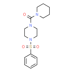 ChemSpider 2D Image | [4-(Phenylsulfonyl)-1-piperazinyl](1-piperidinyl)methanone | C16H23N3O3S