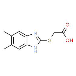 ChemSpider 2D Image | [(5,6-Dimethyl-1H-benzimidazol-2-yl)sulfanyl]acetic acid | C11H12N2O2S