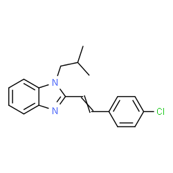 ChemSpider 2D Image | 2-[2-(4-Chlorophenyl)vinyl]-1-isobutyl-1H-benzimidazole | C19H19ClN2