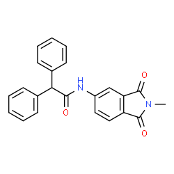 ChemSpider 2D Image | N-(2-Methyl-1,3-dioxo-2,3-dihydro-1H-isoindol-5-yl)-2,2-diphenylacetamide | C23H18N2O3