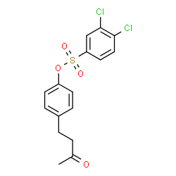 ChemSpider 2D Image | 4-(3-Oxobutyl)phenyl 3,4-dichlorobenzenesulfonate | C16H14Cl2O4S
