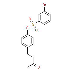 ChemSpider 2D Image | 4-(3-Oxobutyl)phenyl 3-bromobenzenesulfonate | C16H15BrO4S