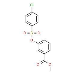 ChemSpider 2D Image | Methyl 3-{[(4-chlorophenyl)sulfonyl]oxy}benzoate | C14H11ClO5S