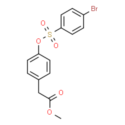 ChemSpider 2D Image | Methyl (4-{[(4-bromophenyl)sulfonyl]oxy}phenyl)acetate | C15H13BrO5S