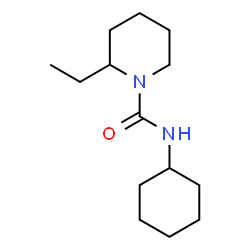 ChemSpider 2D Image | N-Cyclohexyl-2-ethyl-1-piperidinecarboxamide | C14H26N2O