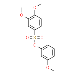 ChemSpider 2D Image | 3-Methoxyphenyl 3,4-dimethoxybenzenesulfonate | C15H16O6S