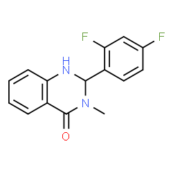 ChemSpider 2D Image | 2-(2,4-Difluorophenyl)-3-methyl-2,3-dihydro-4(1H)-quinazolinone | C15H12F2N2O