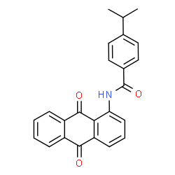 ChemSpider 2D Image | N-(9,10-Dioxo-9,10-dihydro-1-anthracenyl)-4-isopropylbenzamide | C24H19NO3