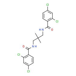 ChemSpider 2D Image | N,N'-(2,2-Dimethyl-1,3-propanediyl)bis(2,4-dichlorobenzamide) | C19H18Cl4N2O2