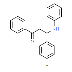 ChemSpider 2D Image | 3-Anilino-3-(4-fluorophenyl)-1-phenyl-1-propanone | C21H18FNO