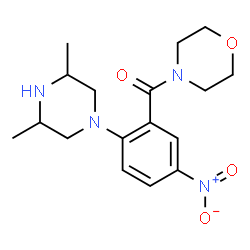 ChemSpider 2D Image | [2-(3,5-Dimethyl-1-piperazinyl)-5-nitrophenyl](4-morpholinyl)methanone | C17H24N4O4