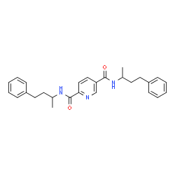 ChemSpider 2D Image | N,N'-Bis(4-phenyl-2-butanyl)-2,5-pyridinedicarboxamide | C27H31N3O2