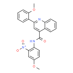 ChemSpider 2D Image | N-(4-Methoxy-2-nitrophenyl)-2-(2-methoxyphenyl)-4-quinolinecarboxamide | C24H19N3O5