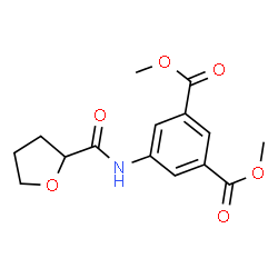 ChemSpider 2D Image | Dimethyl 5-[(tetrahydro-2-furanylcarbonyl)amino]isophthalate | C15H17NO6